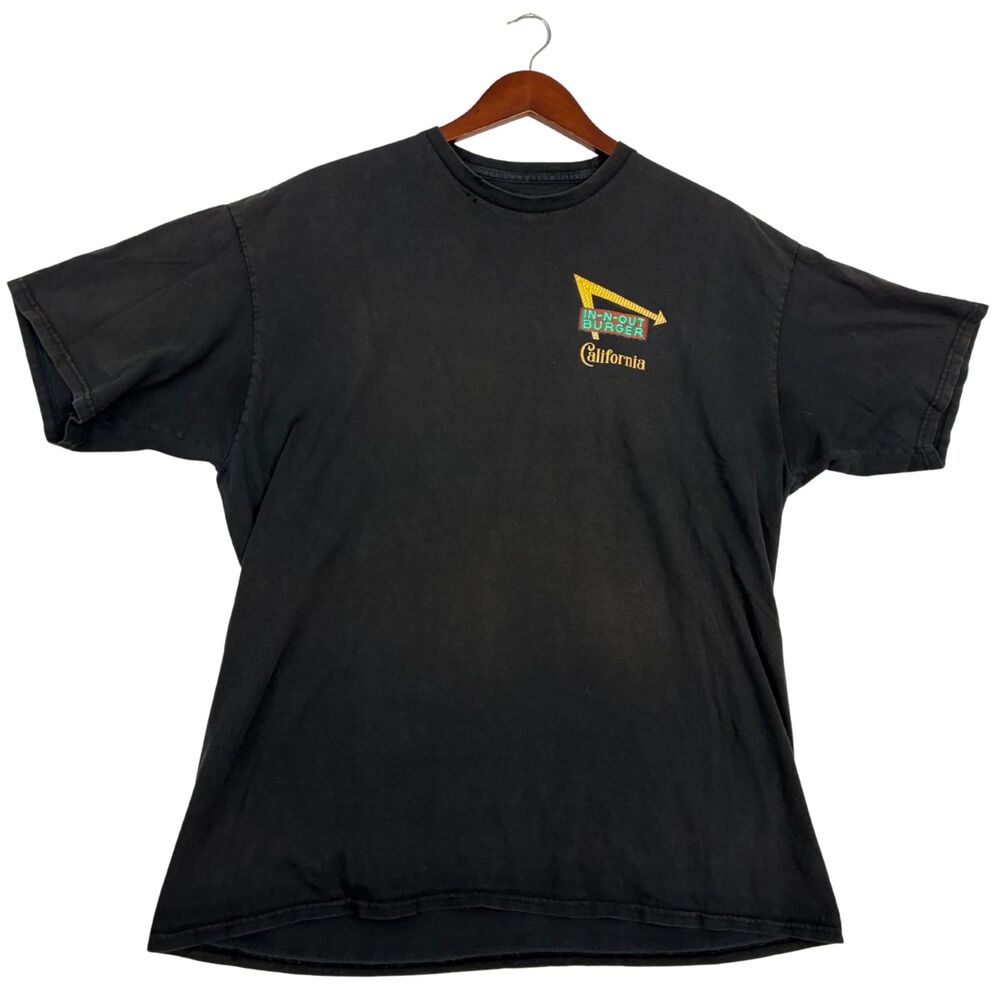In-N-Out Burger California T Shirt Mens XL Black Sunset Graphic 100% Cotton